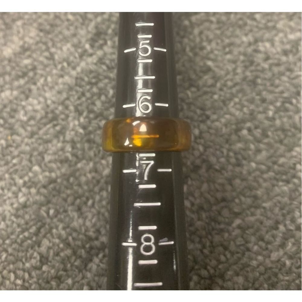 Tortoise Shell Acrylic Statement Ring - Picture 2 of 3